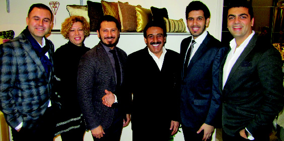 Cocoon and Murex brand team: Burkan Uzun, Ayse Dedeoglu, wife of Ibrahim Dedeoglu, Ahmed Mohammed Al Guthmi and son Mohammed with Volkan Bakdur