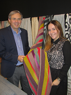 Jean-Paul Depraetere with Maria Filatova, General Manager of Flandria who picked this design from Studio 51 Collection